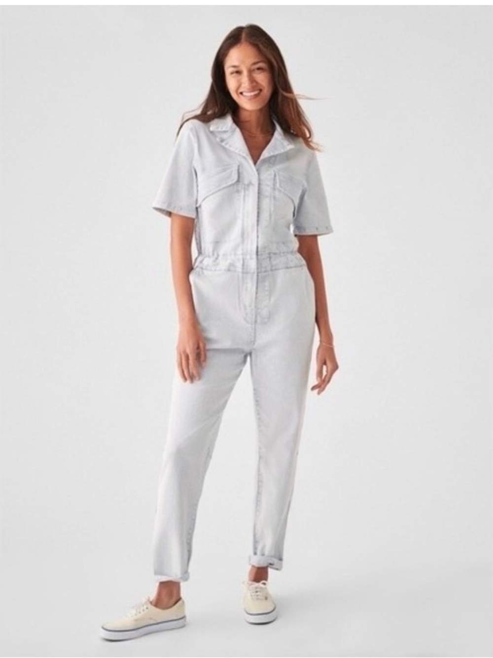 Faherty - Light Wash Women’s Denim Jumpsuit